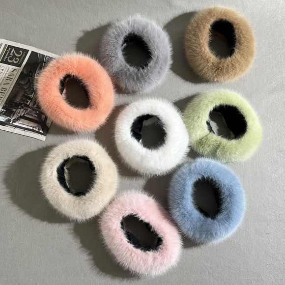 Women's Faux Fur Headband With Stretch Earwarmer, Winter Ski Headband🐱 - Picture 3 of 8